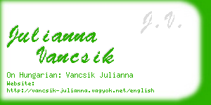 julianna vancsik business card